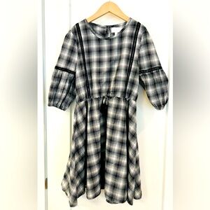 BCBG Girls Black & White Plaid Dress
